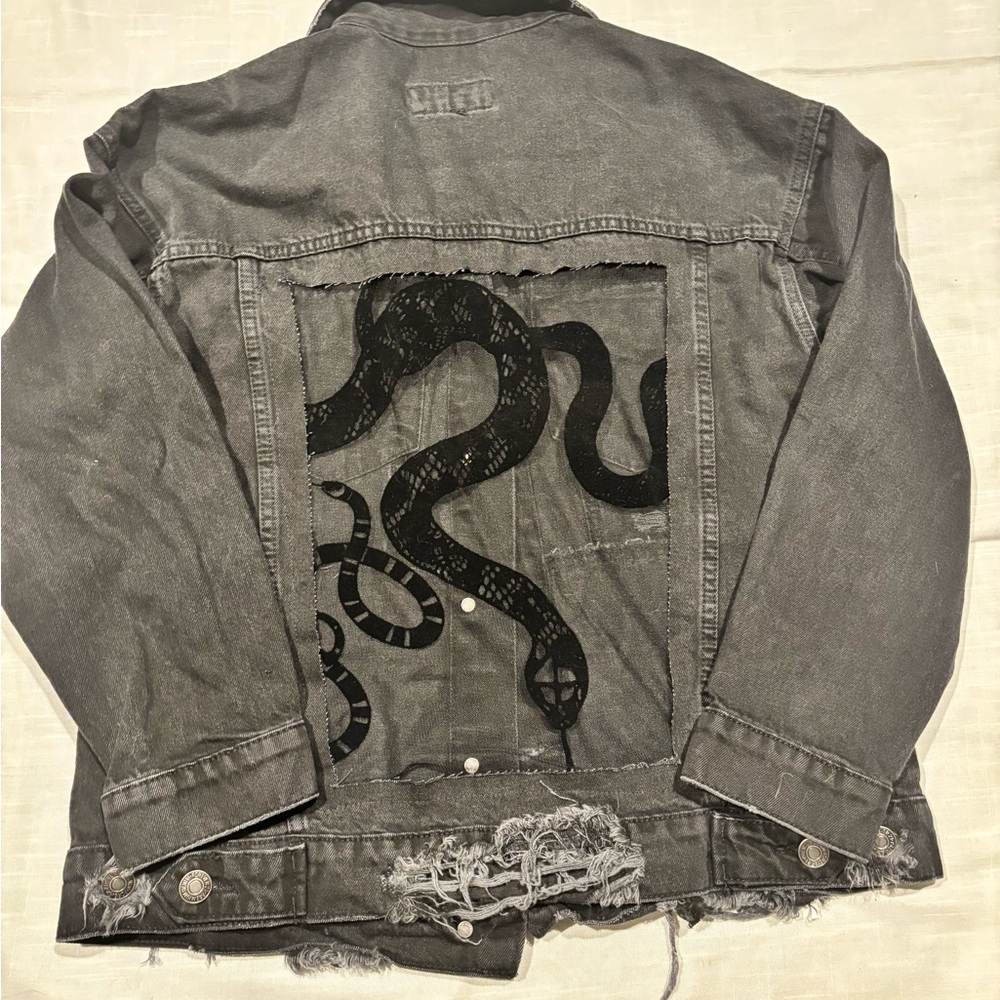 One a kind denim jacket